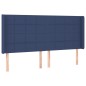 Testiera ad Orecchio Blu 163x16x118/128 cm in Tessuto Testiera ad Orecchio Blu 163x16x118/128 cm in Tessuto