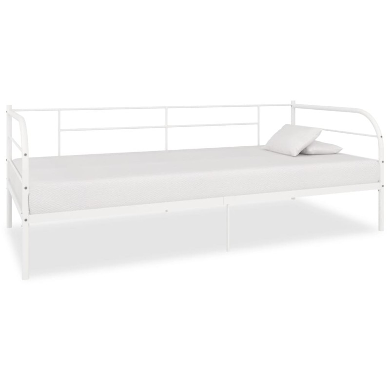 vidaXL Telaio Divano Letto Bianco in Metallo 90x200 cm vidaXL Telaio Divano Letto Bianco in Metallo 90x200 cm