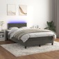 Letto a Molle con Materasso e LED Grigio Scuro 120x200 cm Letto a Molle con Materasso e LED Grigio Scuro 120x200 cm