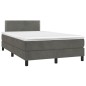 Letto a Molle con Materasso e LED Grigio Scuro 120x200 cm Letto a Molle con Materasso e LED Grigio Scuro 120x200 cm