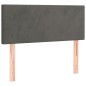 Letto a Molle con Materasso e LED Grigio Scuro 80x200cm Velluto Letto a Molle con Materasso e LED Grigio Scuro 80x200cm Velluto