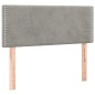 vidaXL Letto a Molle Materasso e LED Grigio Chiaro 100x200 cm Velluto vidaXL Letto a Molle Materasso e LED Grigio Chiaro 100x200 cm Velluto