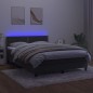 vidaXL Letto a Molle con Materasso e LED Grigio Scuro 140x200 cm vidaXL Letto a Molle con Materasso e LED Grigio Scuro 140x200 cm