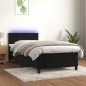 vidaXL Letto a Molle con Materasso e LED Nero 80x200 cm in Velluto vidaXL Letto a Molle con Materasso e LED Nero 80x200 cm in Velluto