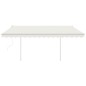 vidaXL Tenda Automatica con Sensore Vento e LED 4,5x3,5 m Crema vidaXL Tenda Automatica con Sensore Vento e LED 4,5x3,5 m Crema