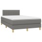 vidaXL Letto a Molle Materasso e LED Grigio Scuro 120x200cm in Tessuto vidaXL Letto a Molle Materasso e LED Grigio Scuro 120x200cm in Tessuto