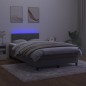 Letto a Molle con Materasso e LED Grigio Scuro 120x200 cm Letto a Molle con Materasso e LED Grigio Scuro 120x200 cm