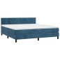 Letto a Molle con Materasso e LED Blu Scuro 180x200 cm Letto a Molle con Materasso e LED Blu Scuro 180x200 cm