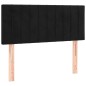 Letto a Molle con Materasso e LED Nero 100x200 cm in Velluto Letto a Molle con Materasso e LED Nero 100x200 cm in Velluto