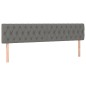 Letto a Molle Materasso e LED Grigio Scuro 200x200cm in Tessuto Letto a Molle Materasso e LED Grigio Scuro 200x200cm in Tessuto