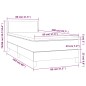 vidaXL Letto a Molle con Materasso e LED Grigio Scuro 80x200cm Velluto vidaXL Letto a Molle con Materasso e LED Grigio Scuro 80x200cm Velluto