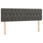 Letto a Molle con Materasso e LED Grigio Scuro 160x200 cm Letto a Molle con Materasso e LED Grigio Scuro 160x200 cm