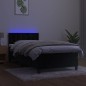 vidaXL Letto a Molle con Materasso e LED Nero 90x190 cm in Velluto vidaXL Letto a Molle con Materasso e LED Nero 90x190 cm in Velluto