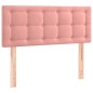 Letto a Molle con Materasso e LED Rosa 100x200 cm in Velluto Letto a Molle con Materasso e LED Rosa 100x200 cm in Velluto