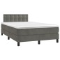 vidaXL Letto a Molle con Materasso e LED Grigio Scuro 120x200 cm vidaXL Letto a Molle con Materasso e LED Grigio Scuro 120x200 cm
