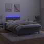 vidaXL Letto a Molle con Materasso e LED Grigio Scuro 120x200 cm vidaXL Letto a Molle con Materasso e LED Grigio Scuro 120x200 cm