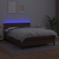 Giroletto Molle con Materasso e LED Marrone 140x200 cm Giroletto Molle con Materasso e LED Marrone 140x200 cm