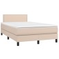 vidaXL Giroletto Molle Materasso e LED Cappuccino 120x200cm Similpelle vidaXL Giroletto Molle Materasso e LED Cappuccino 120x200cm Similpelle