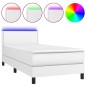 Giroletto Molle con Materasso e LED Bianco 100x200cm Similpelle Giroletto Molle con Materasso e LED Bianco 100x200cm Similpelle