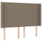 vidaXL Letto a Molle con Materasso e LED Tortora 140x200 cm in Tessuto 