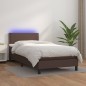 Giroletto Molle con Materasso e LED Marrone 80x200cm Similpelle Giroletto Molle con Materasso e LED Marrone 80x200cm Similpelle