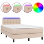 Giroletto Molle Materasso e LED Cappuccino 120x200cm Similpelle Giroletto Molle Materasso e LED Cappuccino 120x200cm Similpelle