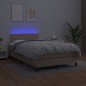Giroletto Molle Materasso e LED Cappuccino 120x200cm Similpelle Giroletto Molle Materasso e LED Cappuccino 120x200cm Similpelle