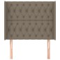 Testiera ad Orecchio Tortora 93x16x118/128 cm in Tessuto Testiera ad Orecchio Tortora 93x16x118/128 cm in Tessuto