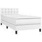 Giroletto Molle con Materasso e LED Bianco 90x200 cm Similpelle Giroletto Molle con Materasso e LED Bianco 90x200 cm Similpelle