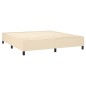 vidaXL Letto a Molle con Materasso e LED Crema 160x200 cm in Tessuto vidaXL Letto a Molle con Materasso e LED Crema 160x200 cm in Tessuto
