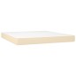 vidaXL Letto a Molle con Materasso e LED Crema 160x200 cm in Tessuto vidaXL Letto a Molle con Materasso e LED Crema 160x200 cm in Tessuto