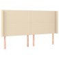 vidaXL Letto a Molle con Materasso e LED Crema 160x200 cm in Tessuto vidaXL Letto a Molle con Materasso e LED Crema 160x200 cm in Tessuto