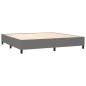 vidaXL Letto a Molle Materasso e LED Grigio Scuro 200x200cm in Tessuto vidaXL Letto a Molle Materasso e LED Grigio Scuro 200x200cm in Tessuto