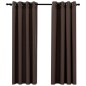Tende Oscuranti Effetto Lino con Occhielli 2 pz Talpa 140x175cm Tende Oscuranti Effetto Lino con Occhielli 2 pz Talpa 140x175cm