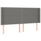 vidaXL Letto a Molle Materasso e LED Grigio Scuro 200x200cm in Tessuto