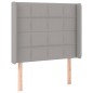 Letto a Molle Materasso e LED Grigio Chiaro 90x190 cm Tessuto Letto a Molle Materasso e LED Grigio Chiaro 90x190 cm Tessuto