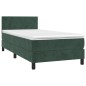 Letto a Molle con Materasso e LED Verde Scuro 80x200cm Velluto Letto a Molle con Materasso e LED Verde Scuro 80x200cm Velluto