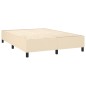 Letto a Molle con Materasso e LED Crema 140x200 cm in Tessuto Letto a Molle con Materasso e LED Crema 140x200 cm in Tessuto