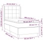 vidaXL Letto a Molle Materasso e LED Marrone Scuro 90x200cm in Tessuto vidaXL Letto a Molle Materasso e LED Marrone Scuro 90x200cm in Tessuto