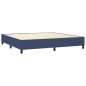 Letto a Molle Materasso e LED Blu 200x200cm in Tessuto Letto a Molle Materasso e LED Blu 200x200cm in Tessuto