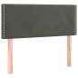 Letto a Molle con Materasso e LED Grigio Scuro 90x200cm Velluto Letto a Molle con Materasso e LED Grigio Scuro 90x200cm Velluto