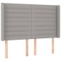 Letto a Molle Materasso e LED Grigio Chiaro 140x190 cm Tessuto Letto a Molle Materasso e LED Grigio Chiaro 140x190 cm Tessuto