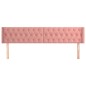 Testiera ad Orecchio Rosa 203x16x78/88 cm in Velluto Testiera ad Orecchio Rosa 203x16x78/88 cm in Velluto