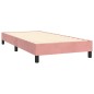 vidaXL Letto a Molle con Materasso e LED Rosa 100x200 cm in Velluto vidaXL Letto a Molle con Materasso e LED Rosa 100x200 cm in Velluto