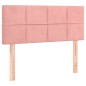 vidaXL Letto a Molle con Materasso e LED Rosa 100x200 cm in Velluto vidaXL Letto a Molle con Materasso e LED Rosa 100x200 cm in Velluto