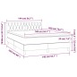 Letto a Molle con Materasso e LED Blu Scuro 140x200 cm Letto a Molle con Materasso e LED Blu Scuro 140x200 cm