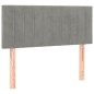 Letto a Molle Materasso e LED Grigio Chiaro 90x200 cm Velluto Letto a Molle Materasso e LED Grigio Chiaro 90x200 cm Velluto