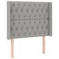 Letto a Molle Materasso e LED Grigio Chiaro 100x200 cm Tessuto Letto a Molle Materasso e LED Grigio Chiaro 100x200 cm Tessuto