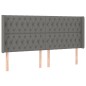 vidaXL Letto a Molle Materasso e LED Grigio Scuro 200x200cm in Tessuto vidaXL Letto a Molle Materasso e LED Grigio Scuro 200x200cm in Tessuto
