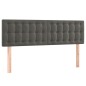 Letto a Molle con Materasso e LED Grigio Scuro 140x190 cm Letto a Molle con Materasso e LED Grigio Scuro 140x190 cm